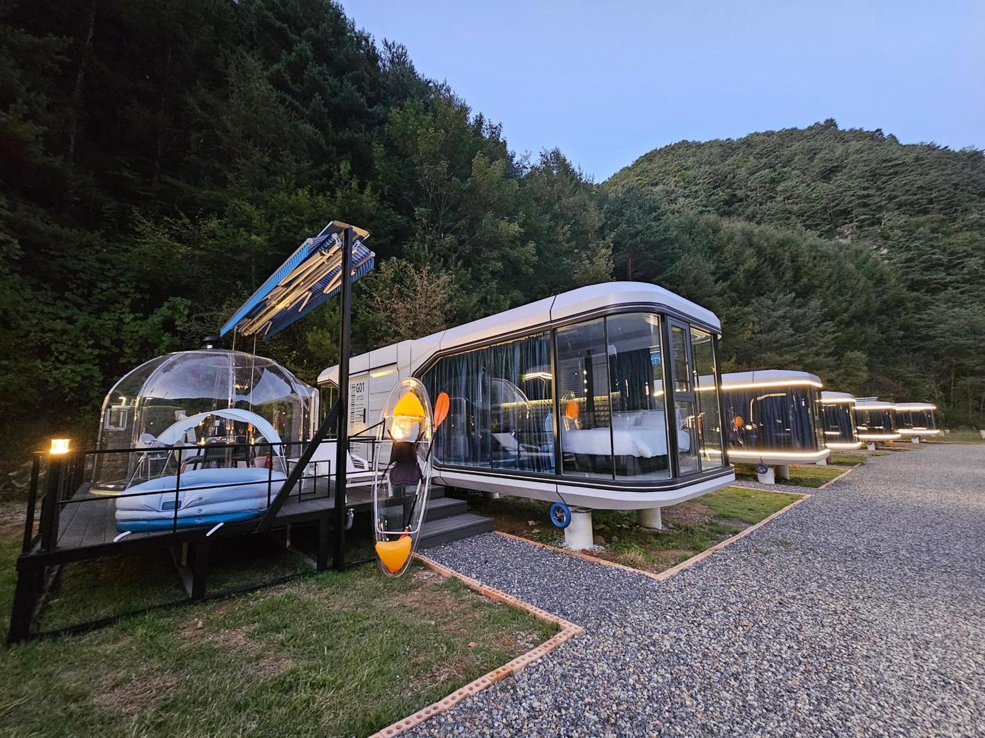 Galaxy X Hotel Type Caravan Glamping & Pension بيونغتشانغ المظهر الخارجي الصورة